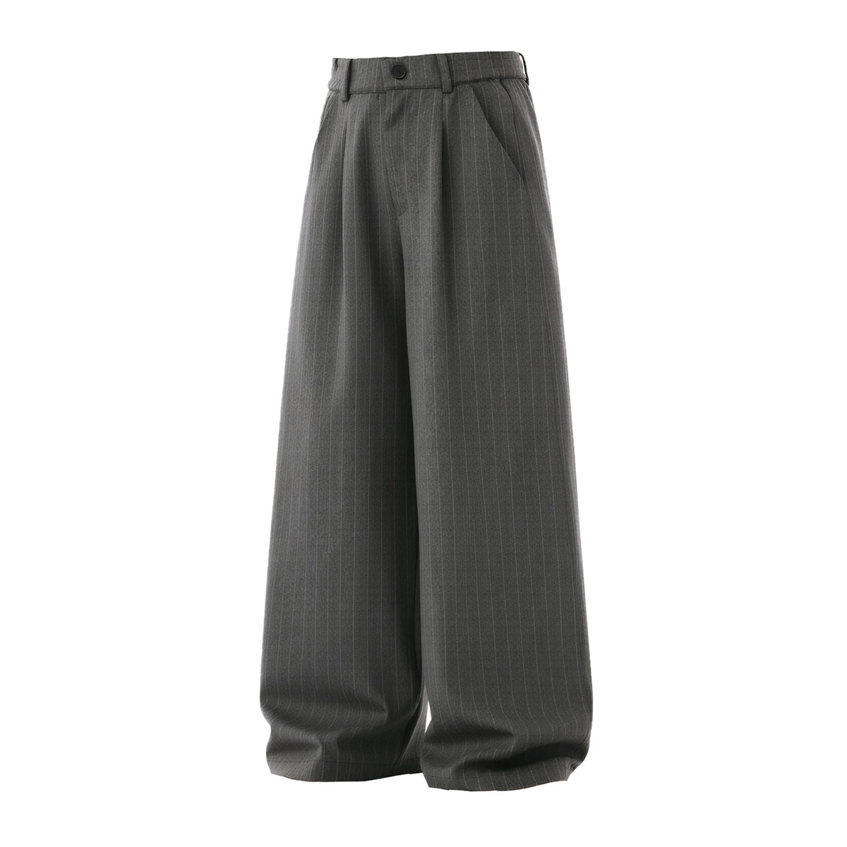 Men's Vintage Striped Drapey Loose Casual Straight-Leg Trousers