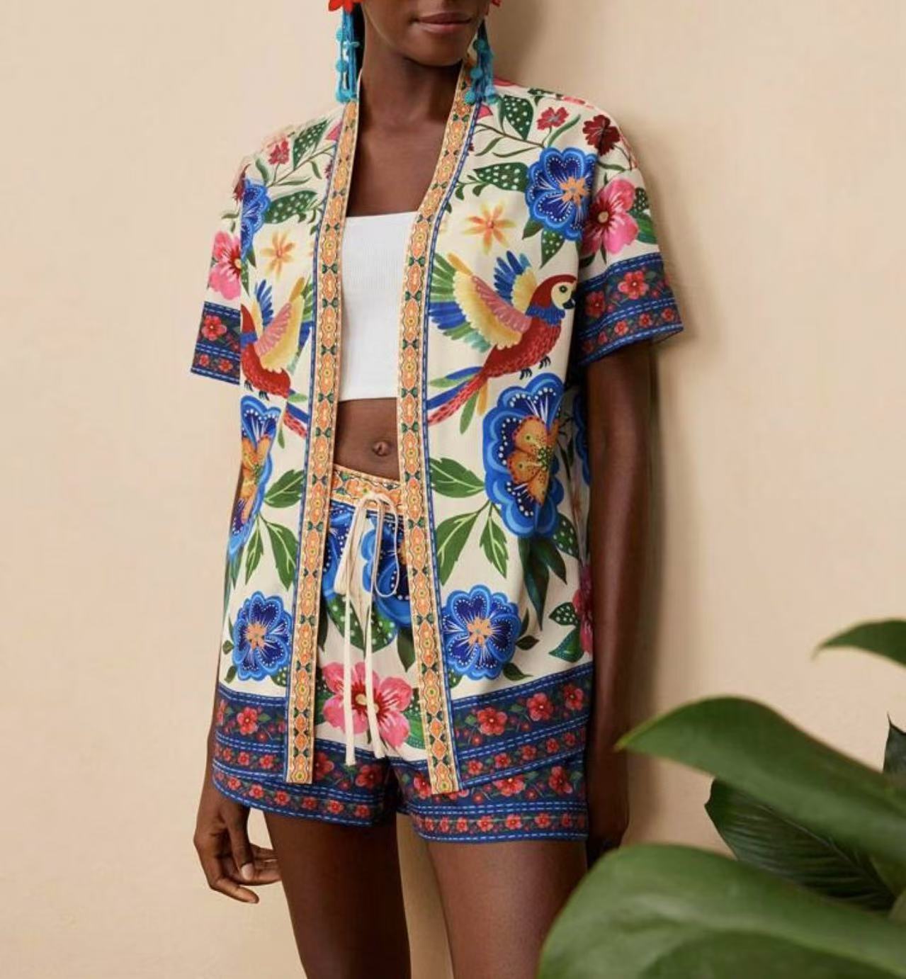 Damesmode Casual Bedrukt Cardigan Pak