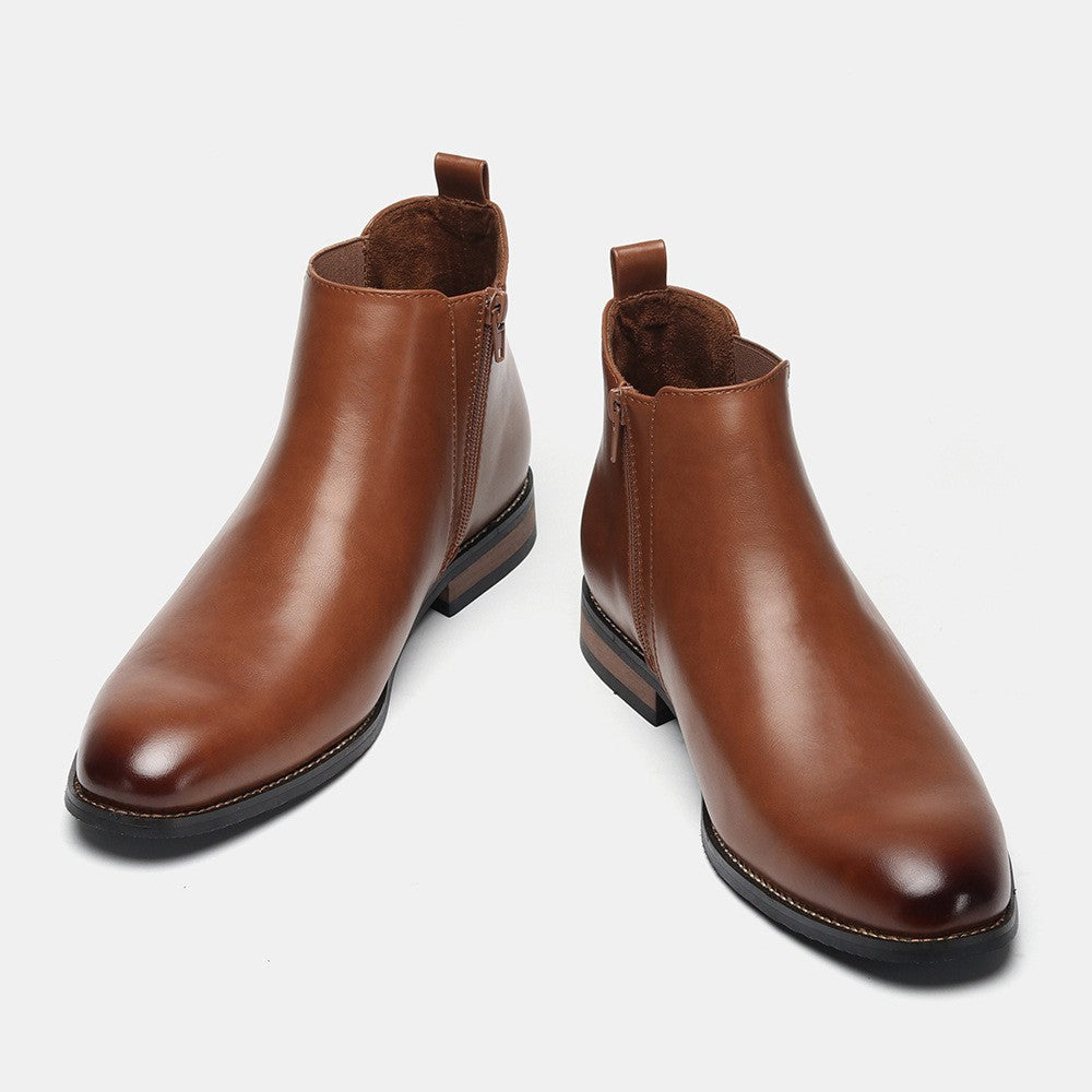 Klassieke Chelsea boots voor heren met houten hak
