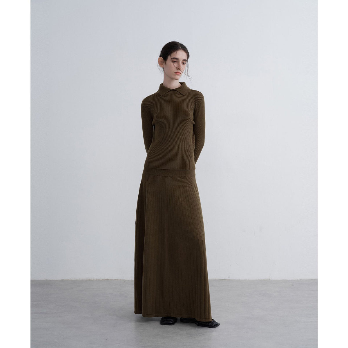 Textile Song Wool Knit Skirt