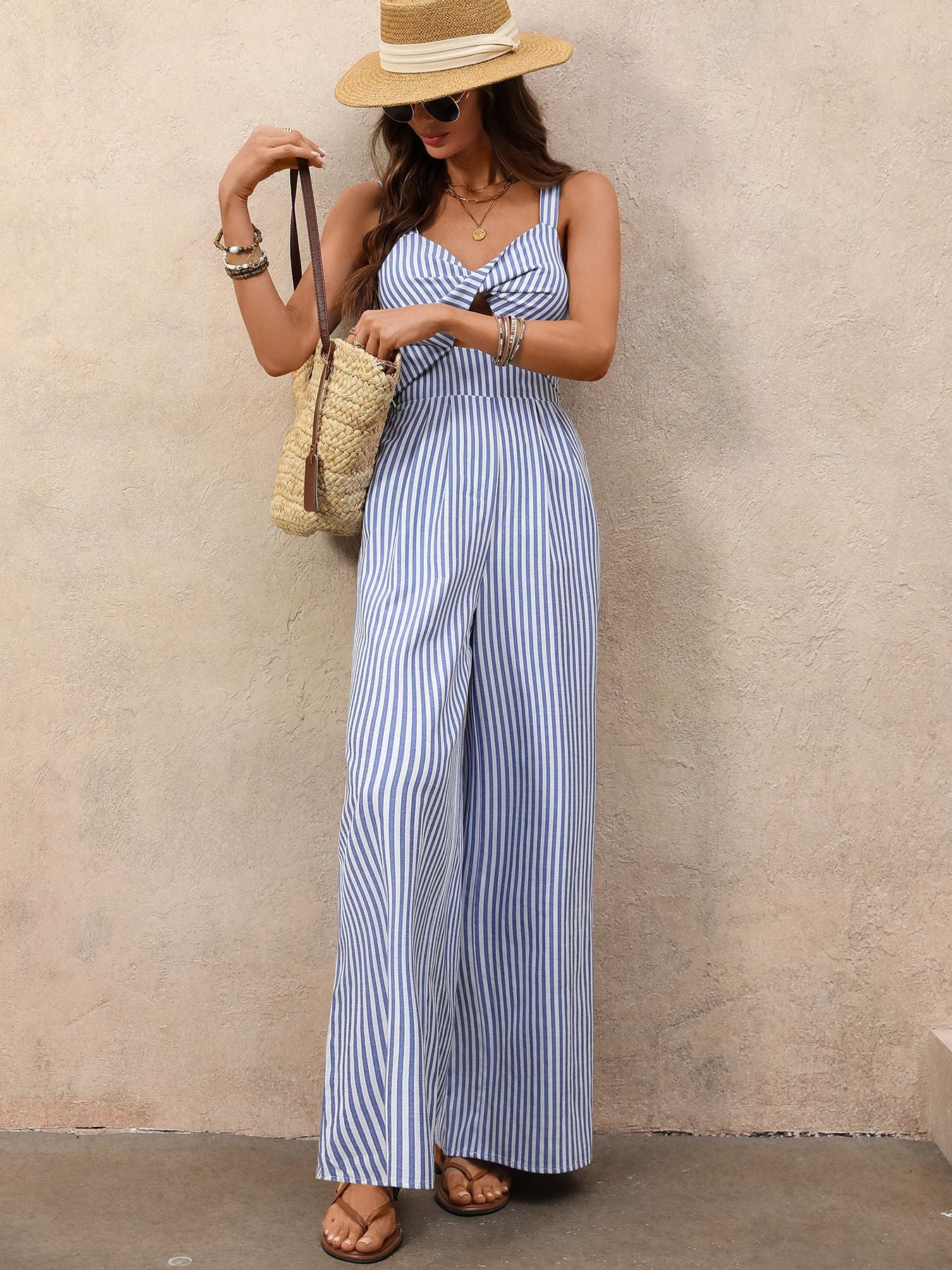 Striped Suspender Trousers