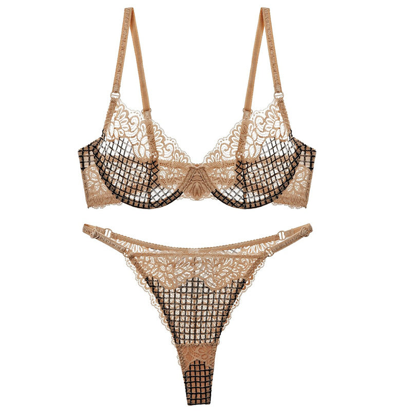 French Style Lingerie Set with Push Up Support