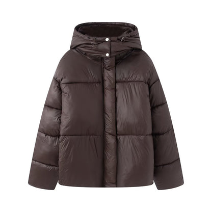 Womens Casual Hooded Cotton Jacket