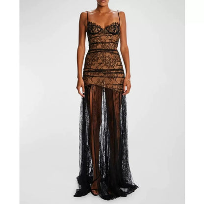 Elegant Lace Fishtail Dress