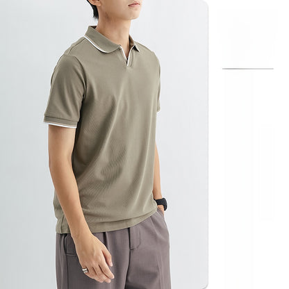 Men's Polo Shirt Men's High-end Short-sleeved Summer High-end Collared T-shirt Top Paul Casual T-shirt Men's