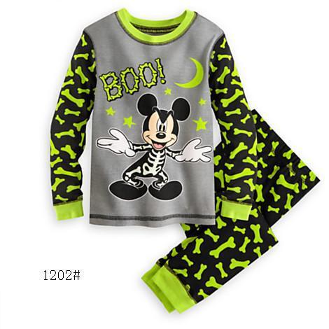 Katoenen unisex cartoon pyjamaset met lange mouwen