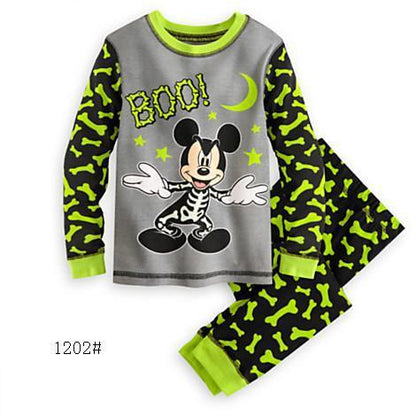 Katoenen unisex cartoon pyjamaset met lange mouwen