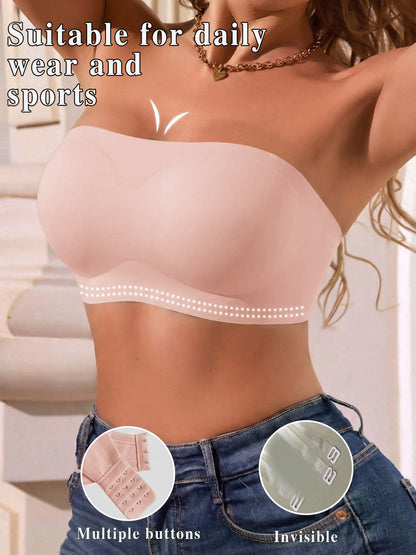 Seamless Wire-Free Tube Top with Anti-Slip Design