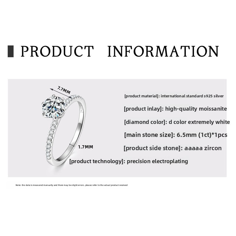 Classic Six-Claw Moissanite Ring