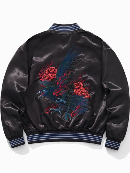 Embroidered Chinese Style Baseball Jacket