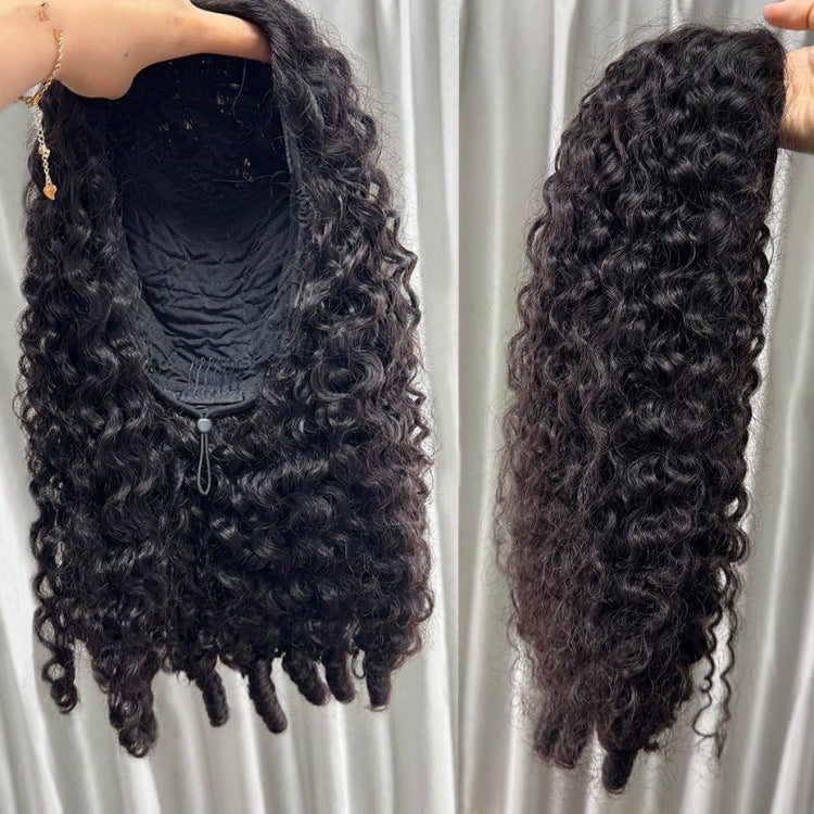 Half Wig Machine-Made 3-in-1 Burmese Curly