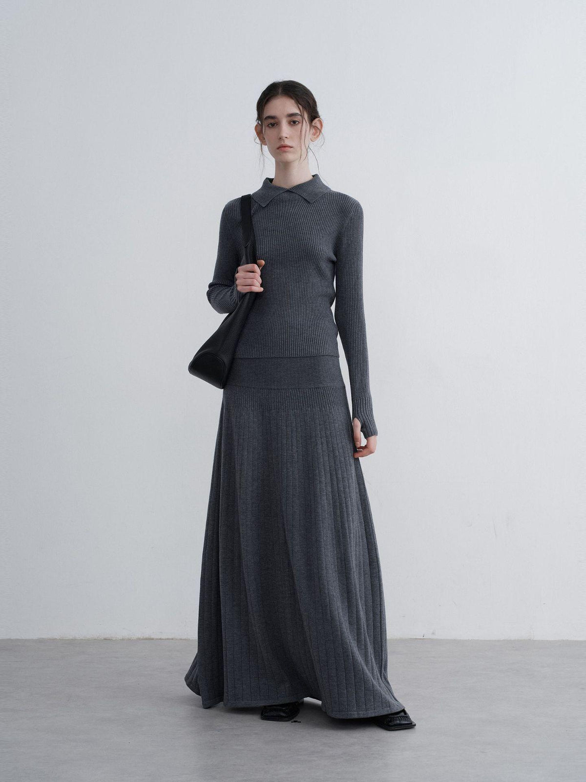 Textile Song Wool Knit Skirt