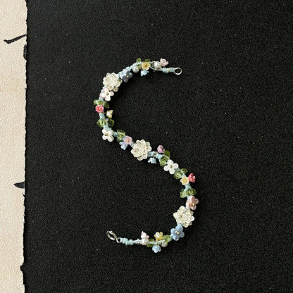 Designer Lotus Woven Silver Plated Bracelet