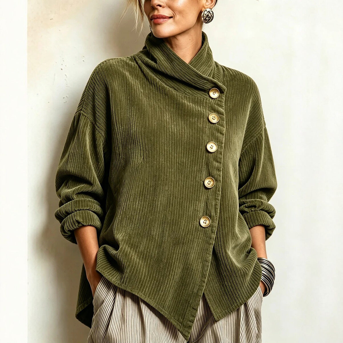 Irregular Corduroy Top