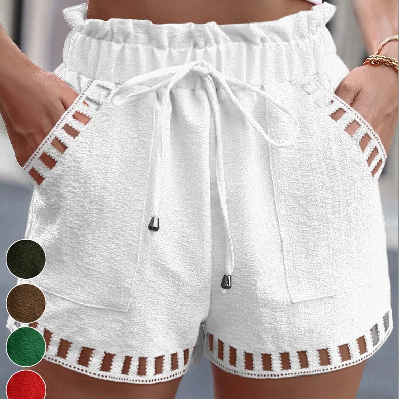 Womens Cotton Linen Shorts