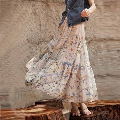 Franse stijl hoogwaardige modieuze maxi-rok