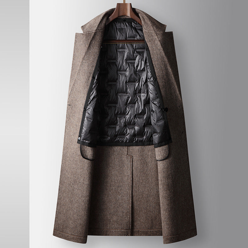 Mens Double Breasted Wool Overcoat