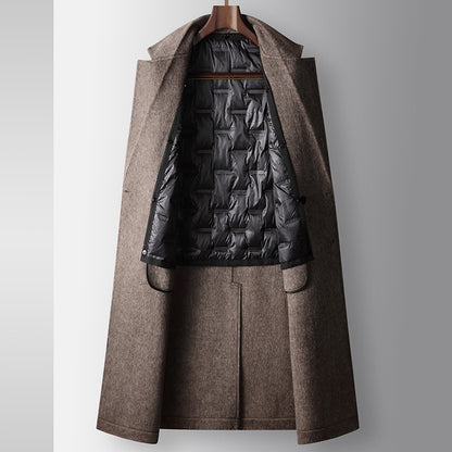 Mens Double Breasted Wool Overcoat