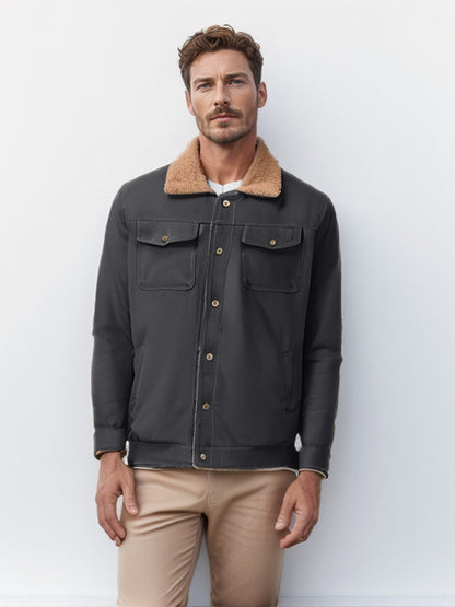 Fleece Lined Casual Jacket