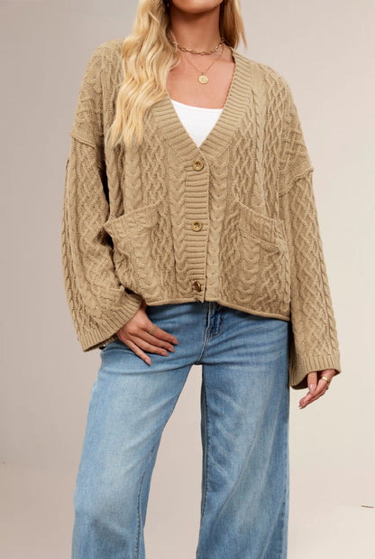 Womens Loose Knitted Cardigan