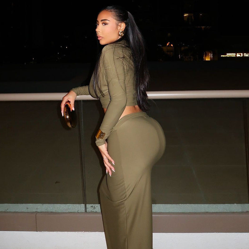 Comfortabel cropped dameskostuum