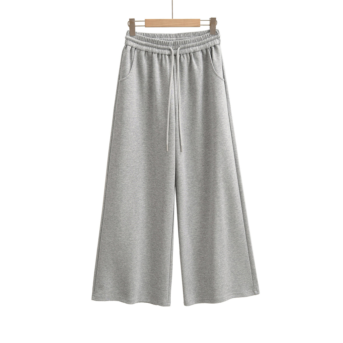 Drawstring Elastic Waist Straight Pants for Women