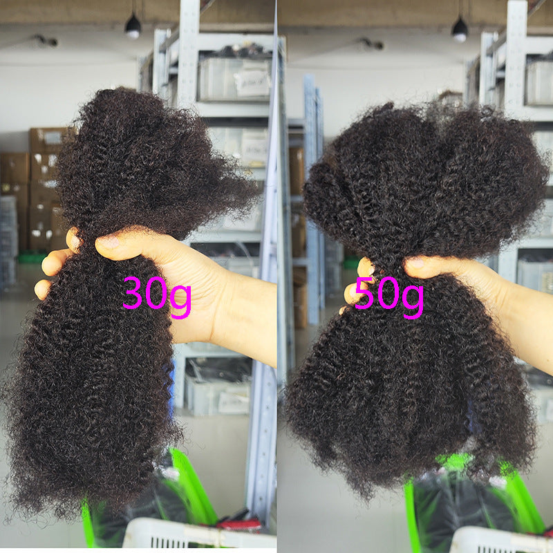 Afro Kinky Curly Bulk Menselijk Haar