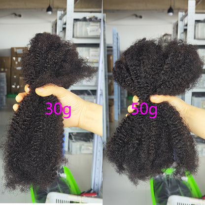 Afro Kinky Curly Bulk Menselijk Haar