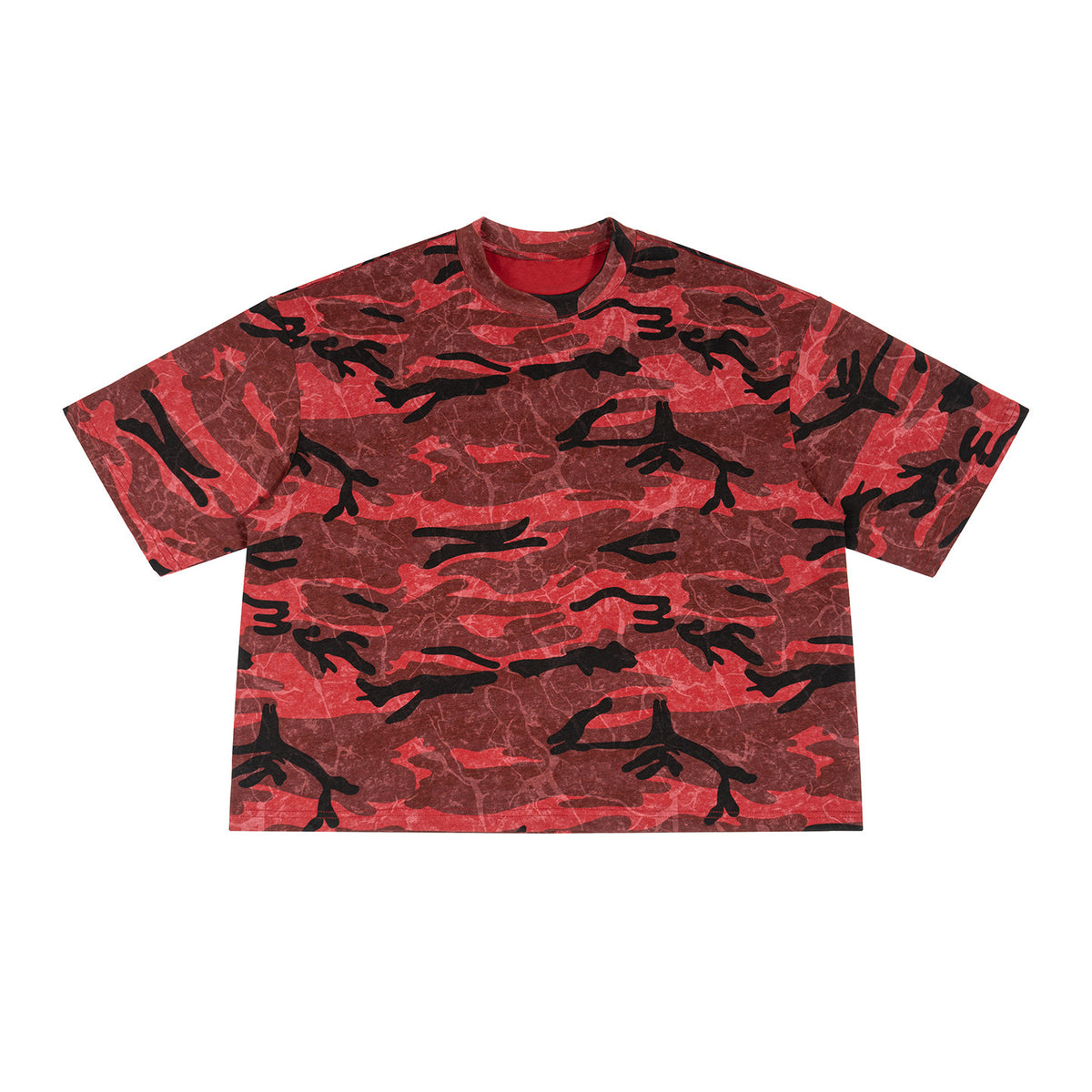 Men's Pure Cotton Camouflage Print Round Neck Short Sleeve Loose T-Shirt