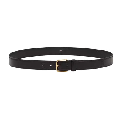 Women's Classic Cowhide Leather Belt with Pin Buckle