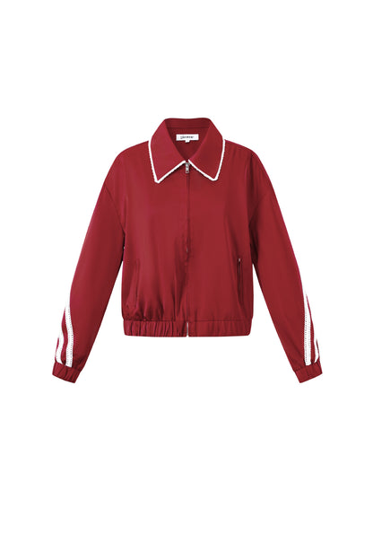 Sportief jasje met satijnen look