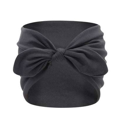 Wide-edge rabbit-ear hairband - solid color elastic yoga sports headband