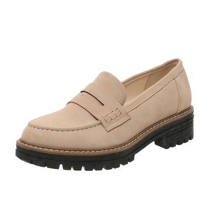 Dames loafers met dikke hak