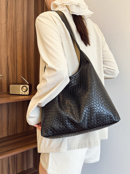 Woven Retro Crossbody Bag with Large Capacity