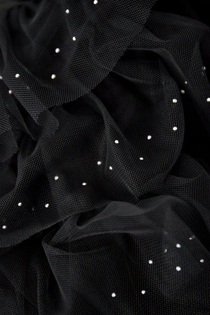 Festival sparkly top met ruches