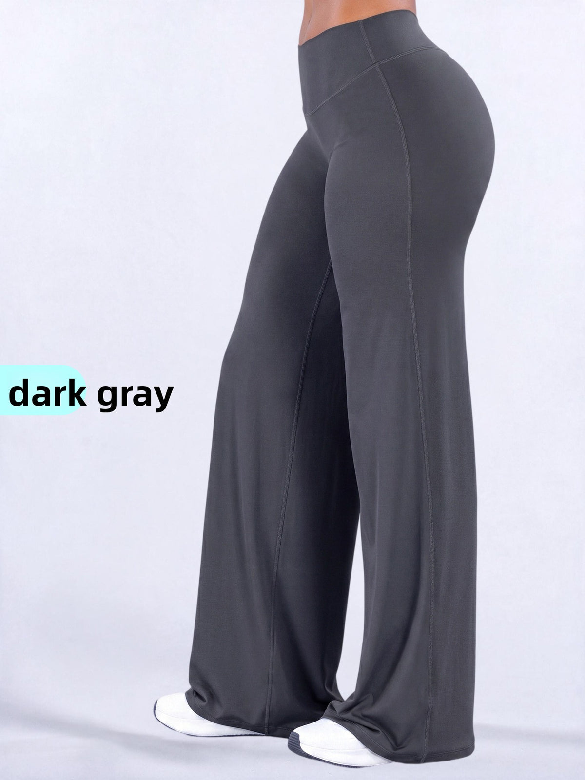 Women's Brushed Fabric High-Waisted Wide-Leg Yoga Running Pants