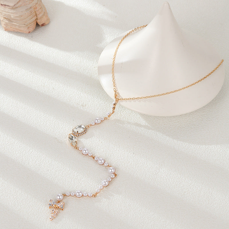 Elegant Geometric Body Chain with Rhinestone Accents