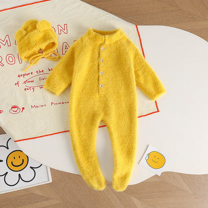 Children's cashmere one-piece suit