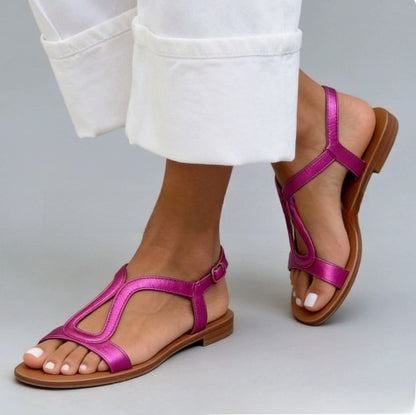 Women's flat one-piece open-toe beach shoes