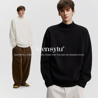 Half Zip Cable Knit Sweater