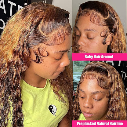 Small Curls Long Curly Hair Lace Front Synthetic Wig