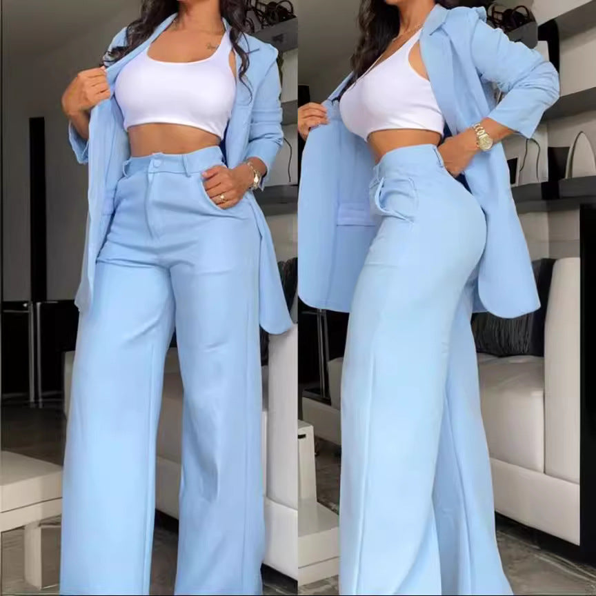 Elegant Solid Color Women's Suit Set