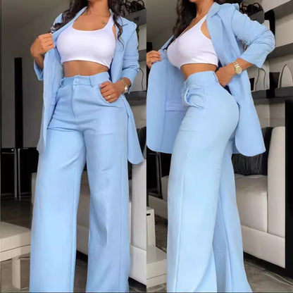 Elegant Solid Color Women's Suit Set