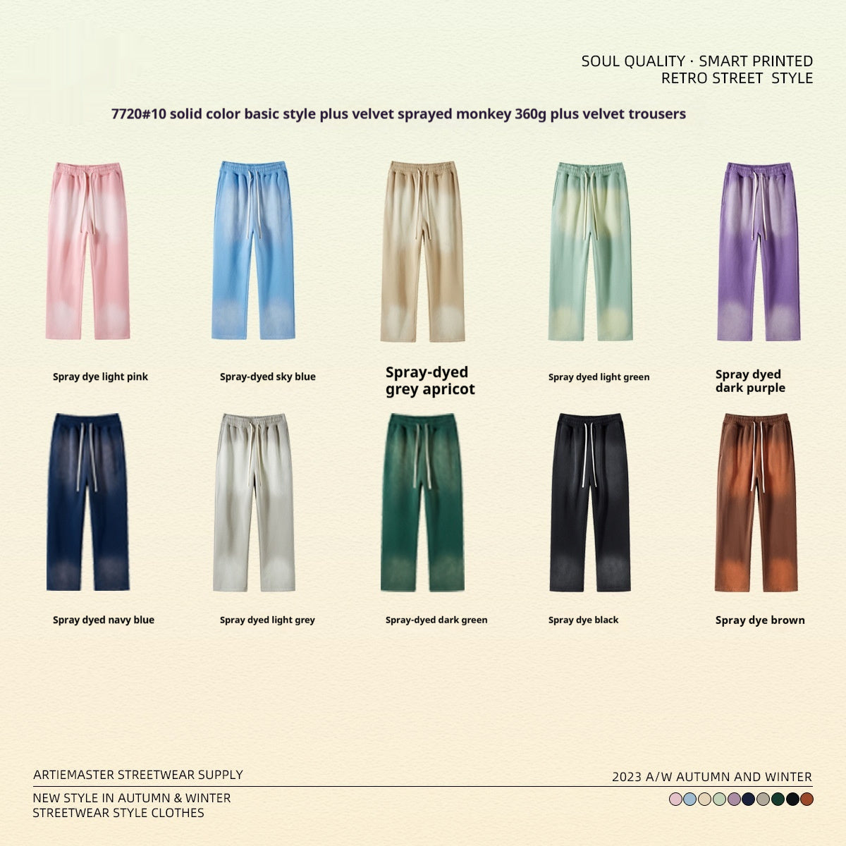 Spray Dyed Distressed Joggers Unisex