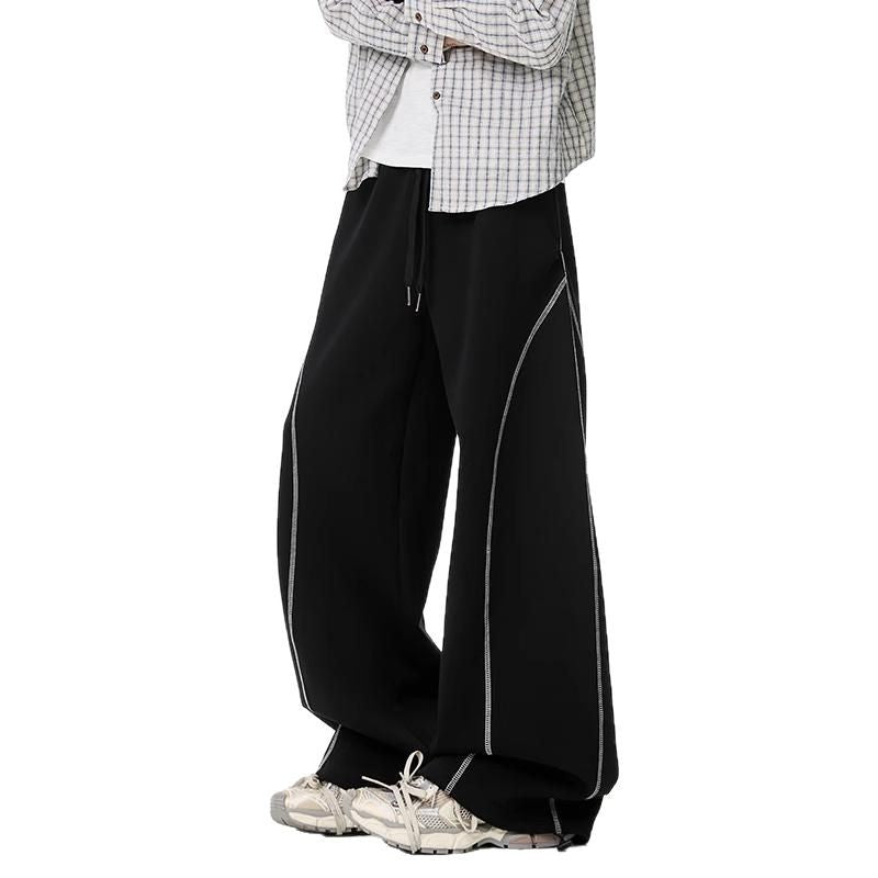 Spring/Summer Oversized, Flowy Scimitar-Style Sweatpants with Streetwear-Inspired Relaxed Fit and Wide-Leg Design