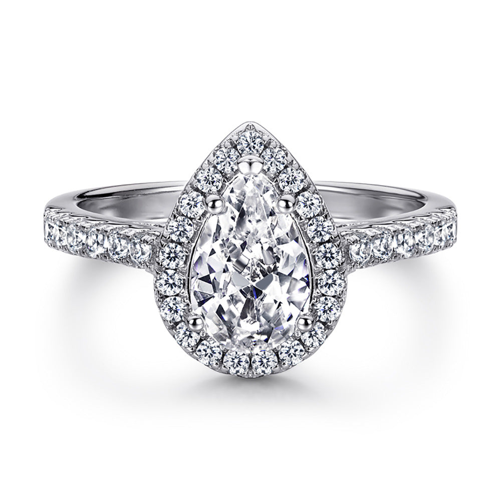 Stapelbare ring van sterling zilver met zirkonia