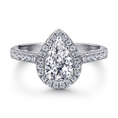Stapelbare ring van sterling zilver met zirkonia