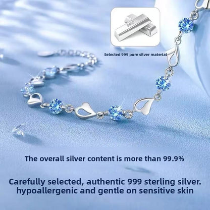Sterling Silver Diamond Accent Bracelet