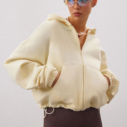 Europese dames losse cardigan hoodie