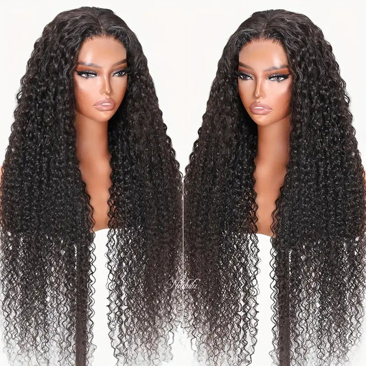 Synthetic fiber wig 13x4 lace frontal curly hair